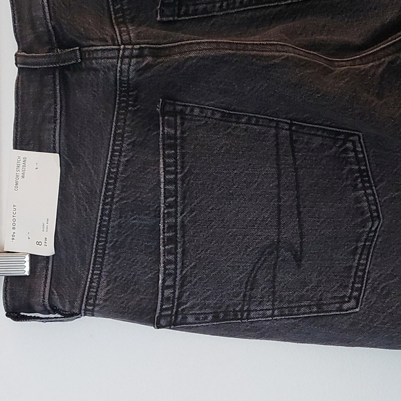 NWT American Eagle 90s Bootcut Jeans Black Wash Size 8 Short - Picture 5 of 11